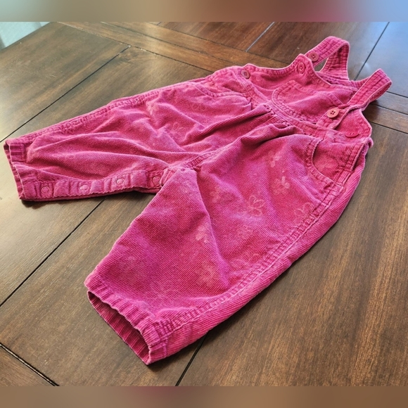 Vintage Carter's Pink Corduroy Stamped Flowers - Picture 7 of 8